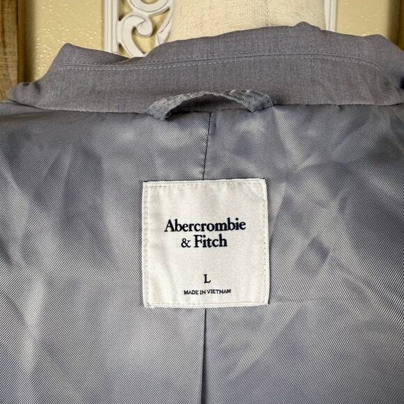 Abercrombie & Fitch | Women’s Classic Suiting Blazer Single Button Grey Large - Picture 4 of 9